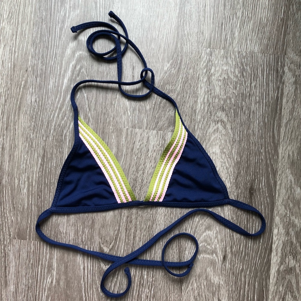 💥3 for $10! Lucky brand triangle bikini, nautical, excellent!